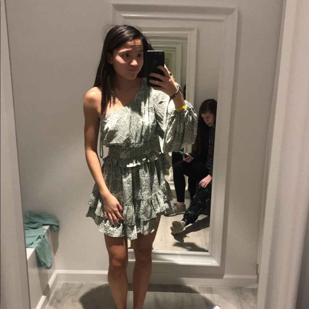 One Shoulder Ruffle Dress